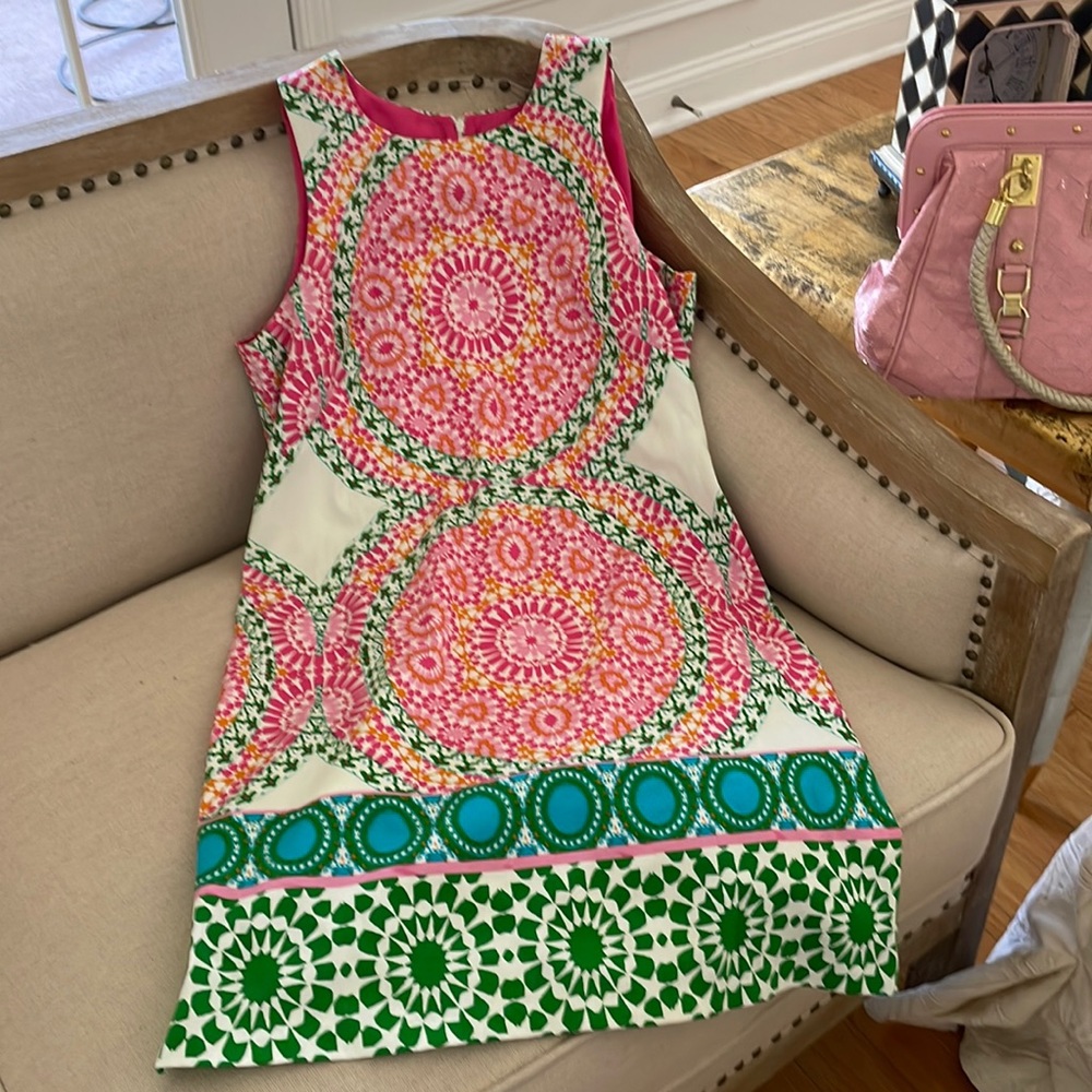 London Times bright pink and green designs